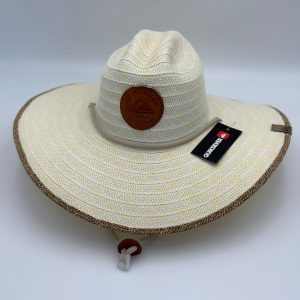 SOMBRERO BALÍ BLANCO BORDE CAFÉ