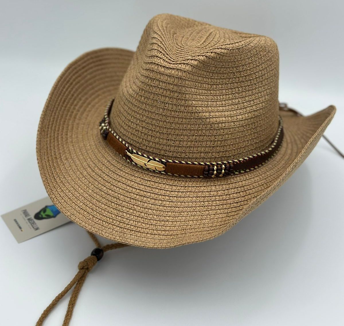 SOMBRERO ESTILO TEXANO CON CORREA - NUDE