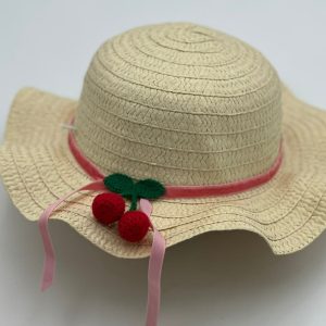 SOMBRERO PARA NIÑAS DE 5 A 9 AÑOS- CEREZAS