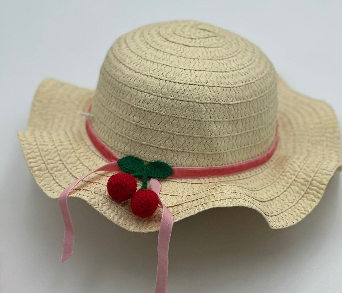 SOMBRERO PARA NIÑAS DE 5 A 9 AÑOS- CEREZAS