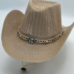 SOMBRERO TIPO TEXANO FIBRA - NUDE