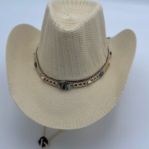 SOMBRERO TIPO TEXANO FIBRA - BEIGE