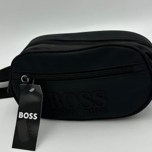 RIÑONERA BOSS NEGRA CON NEGRO