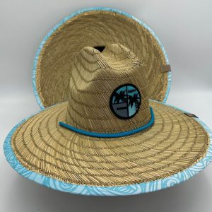 SOMBRERO PAJA FINA PALMERA TURQUESA