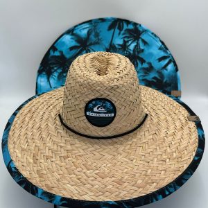 SOMBRERO PALMERAS AZULES FORRADO