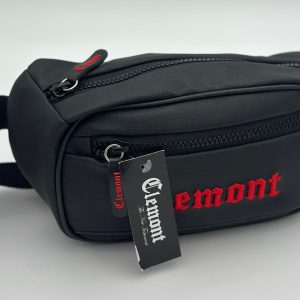 RIÑONERA CLEMONT NEGRO-ROJO