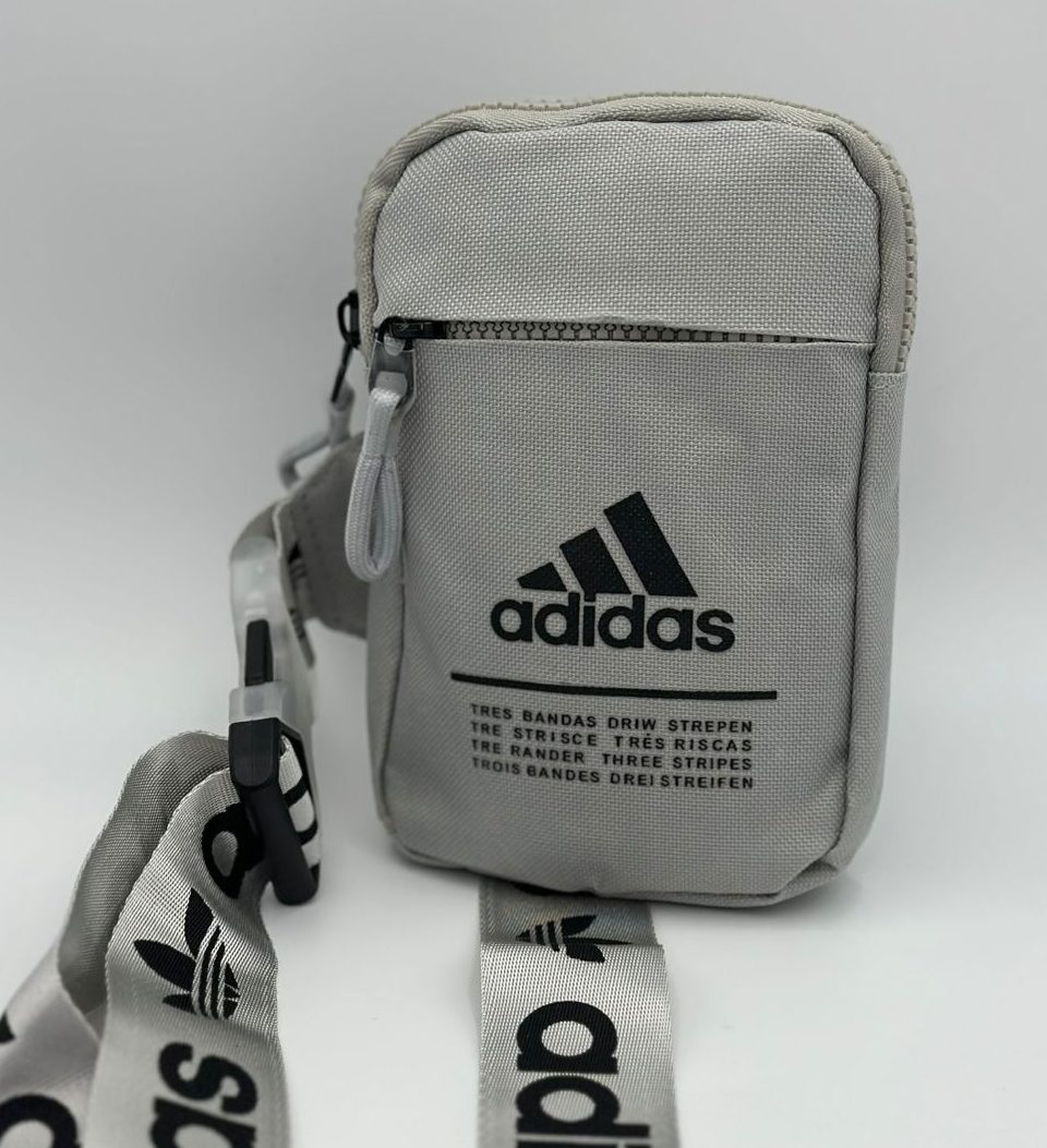 BOLSO MANOS LIBRES ADIDAS GRIS CLARO