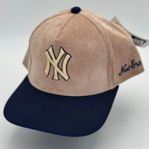 GORRA BEISBOLERA NY CORDUROY MOCCA -AZUL