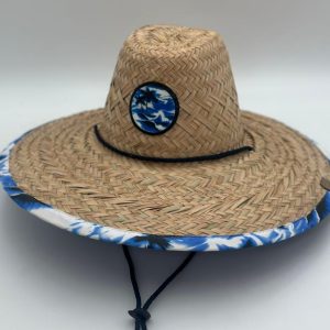 SOMBRERO OLAS BLANCO - AZUL FORRADO