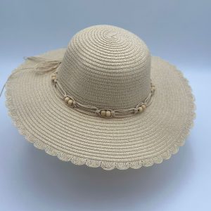 SOMBRERO PLAYERO ALA MEDIA, COLOR BEIGE