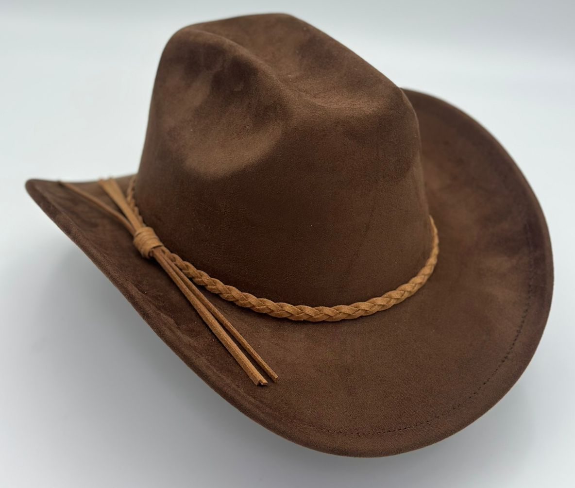 SOMBRERO GANADERO CAFÉ CON CORREA