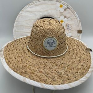 SOMBRERO FORRADO FLORES BLANCAS