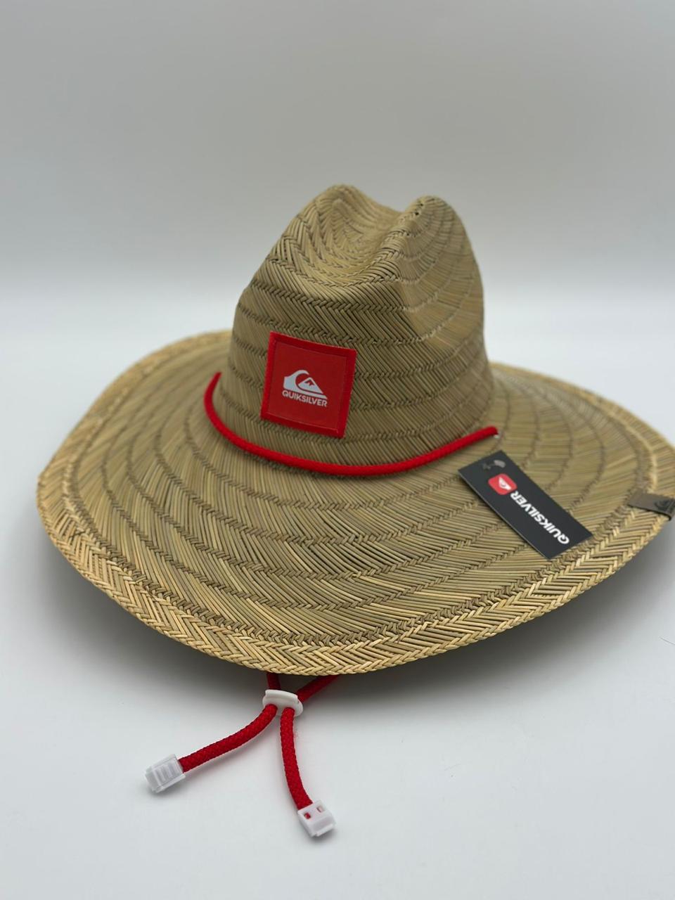 SOMBRERO PAJA FINA QUICKSILVER ROJO CLÁSICO