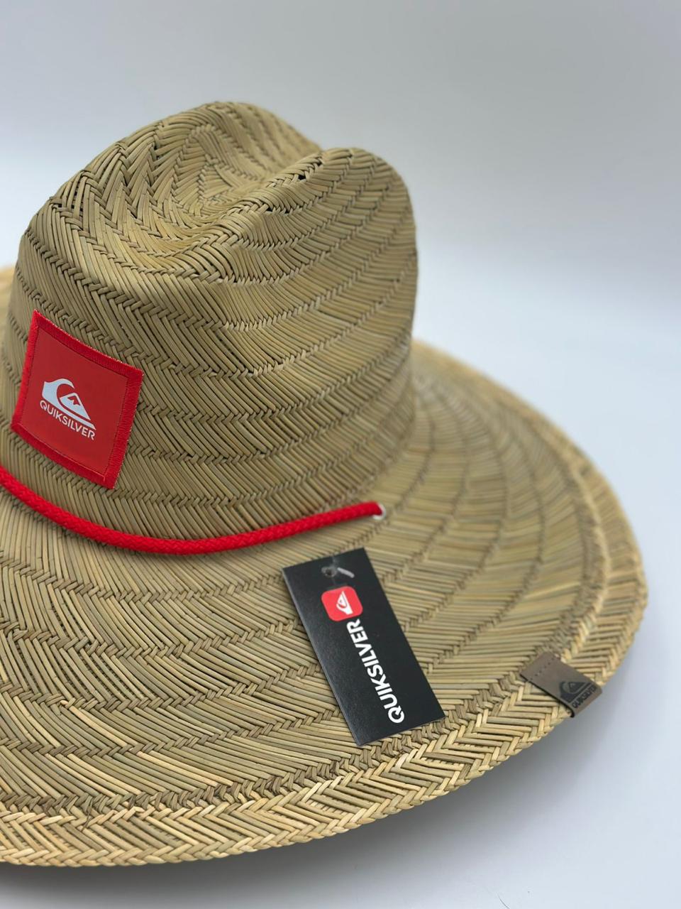 SOMBRERO PAJA FINA QUICKSILVER ROJO CLÁSICO - Imagen 2