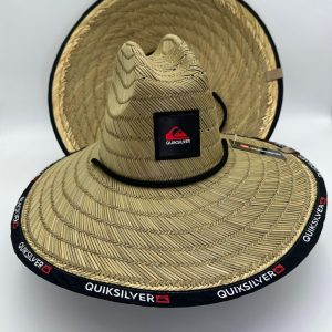 SOMBRERO PAJA FINA QUICKSILVER DETALLES ROJO BORDE